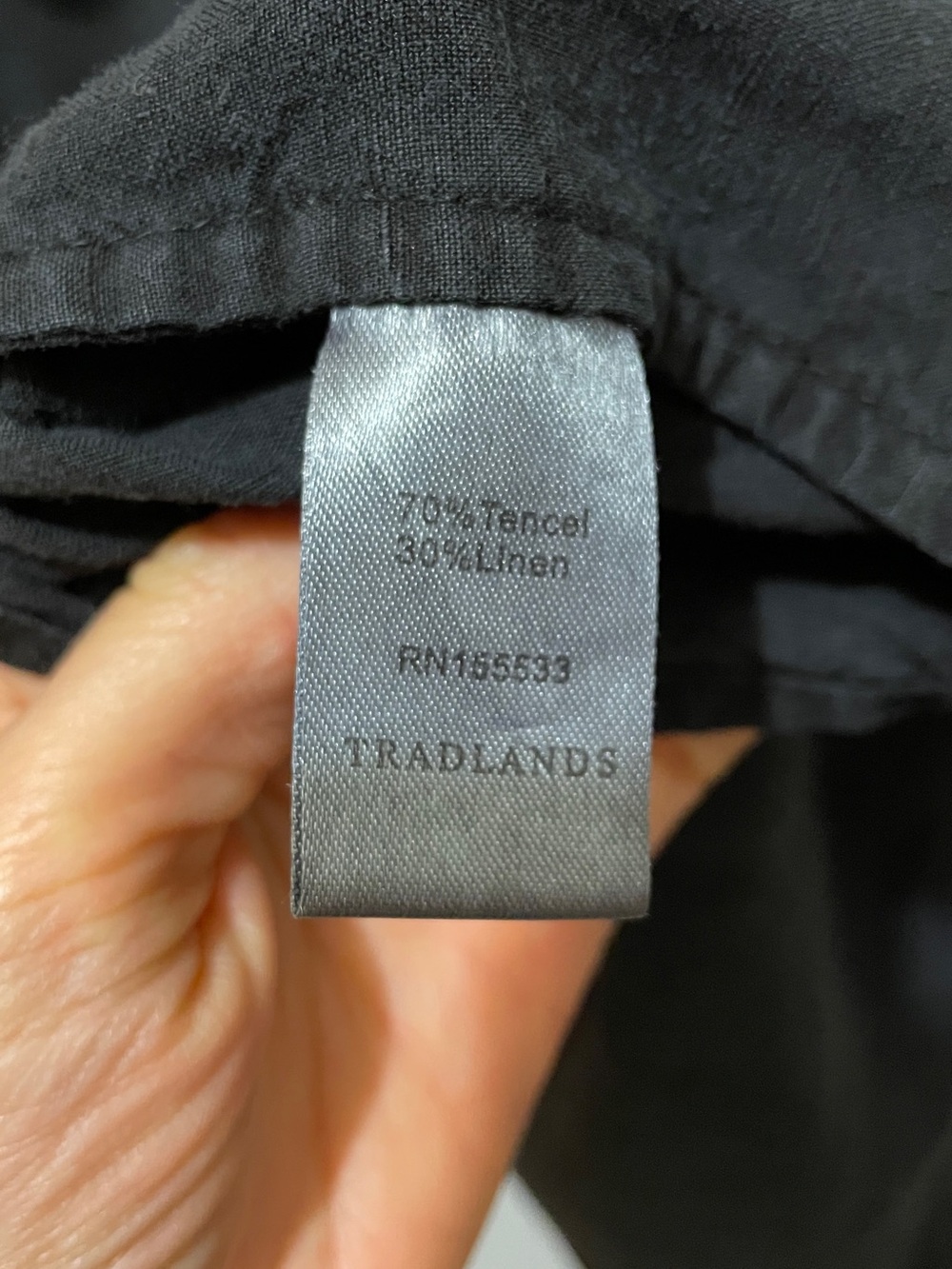 Tradlands Nico Dress - XS (original very oversized XXS) dyed w RIT Back to Black - Picture 11 of 16
